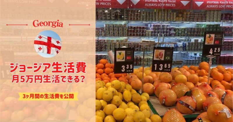 ジョージアは月5万円で暮らせる!?半年暮らしてみた生活費を公開